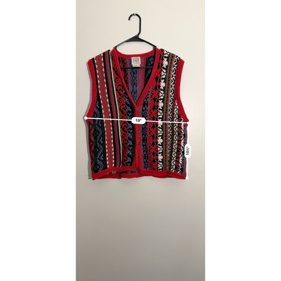 I-V-Y Hand Knit Sweater Vest Whip Stitch Grandmacore cottagecore vintage retro - Picture 2 of 4